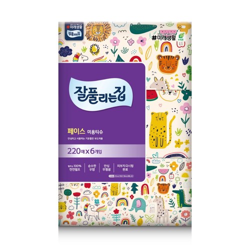 잘풀리는집 페이스 미용티슈 (220매*6입)