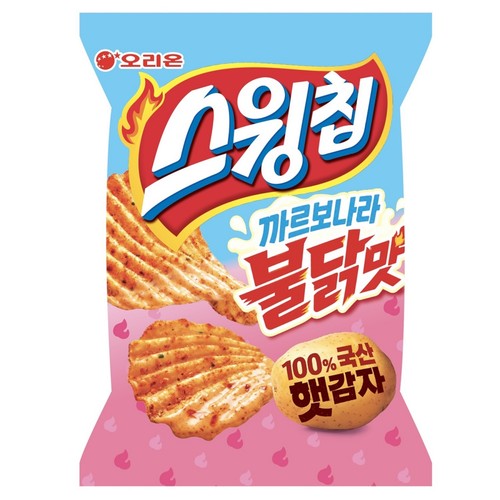 오리온 스윙칩 까르보나라불닭맛 (112G)