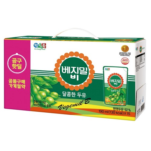 [공구핫딜] 베지밀 달콤한B (190ML*15입)