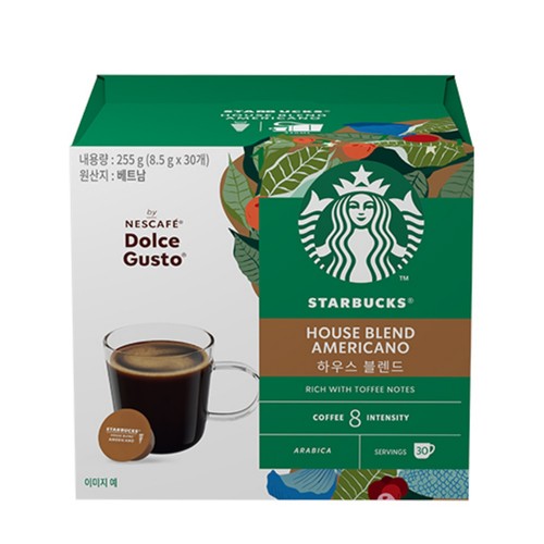 스타벅스 돌체구스토 하우스블렌드캡슐커피 (8.5G*30입)