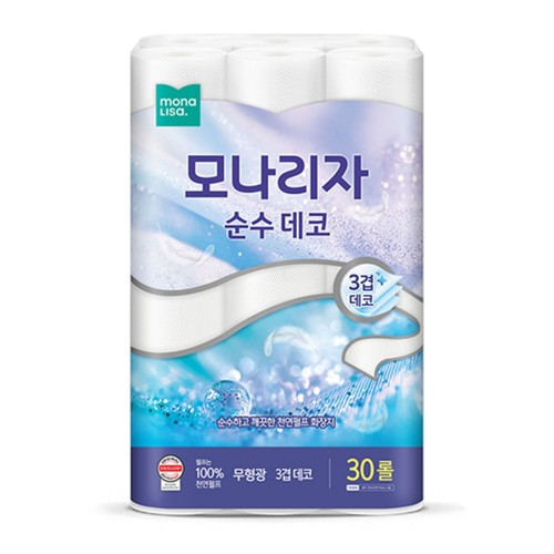 모나리자 순수데코 3겹화장지 (30M*30롤)