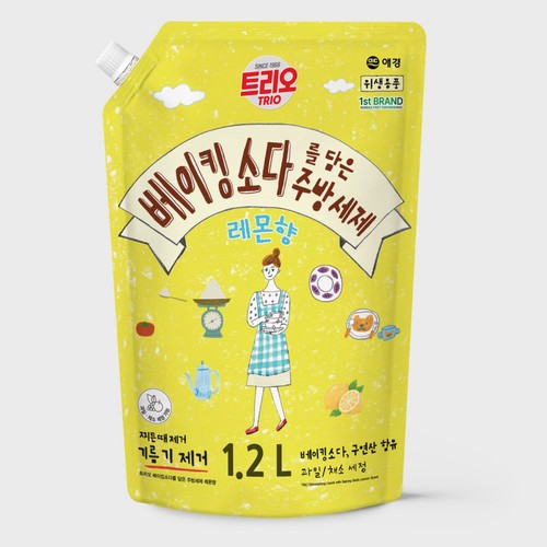 트리오 베이킹소다 담은주방세제 레몬향 (1.2L)