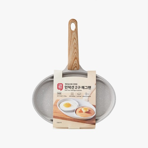 오늘좋은 인덕션 2구 에그팬 (27.7*21.7*7CM)