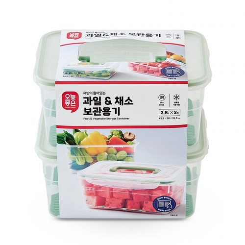 오늘좋은 과일&채소 보관용기(2P) (3.8L*2개)