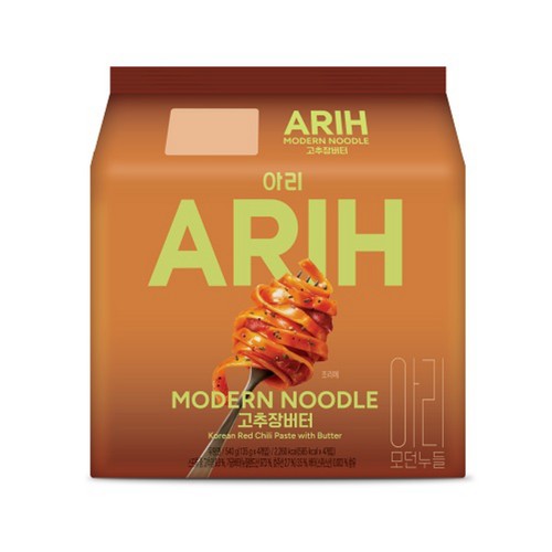 팔도 아리 모던누들 고추장버터 (135G*4)