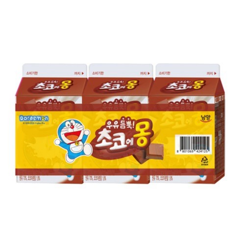 남양유업 우유듬뿍 초코에몽 (200ML*3)