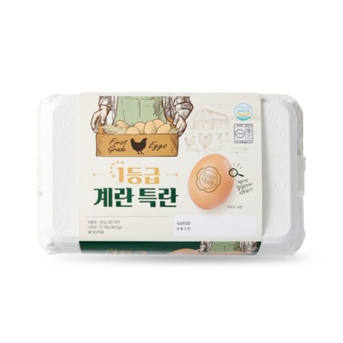 1등급 계란 (특란, 15입) (900G)