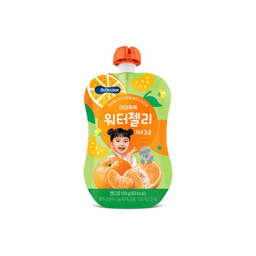 베베쿡 아이쭉쭉 워터젤리 제주감귤 (100ML)