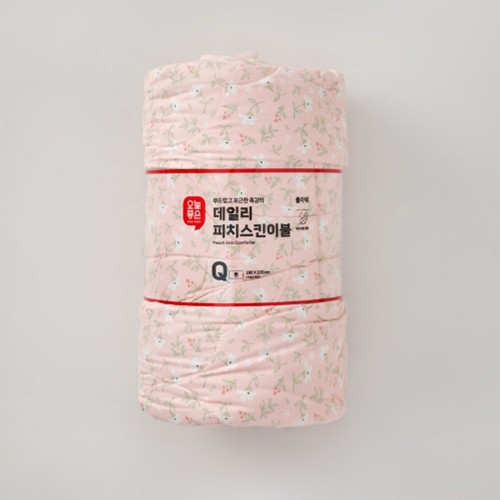오늘좋은 데일리 피치스킨 이불(플라워, Q) (180*220CM)