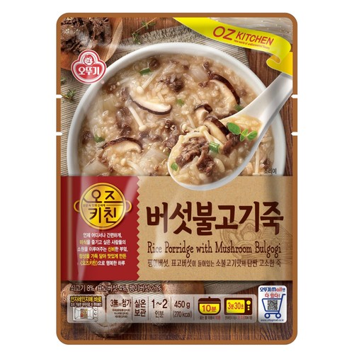 오뚜기 오즈키친 버섯불고기죽 (450G)