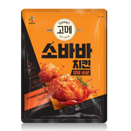 CJ 고메 소바바치킨 양념순살 (375G)