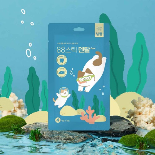 핏펫 냥쌤 88스틱 덴탈케어 (닭고기맛) (10G*4입)