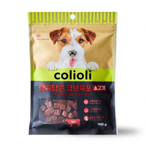 콜리올리 생육담은 큐브육포 (소고기) (300G)