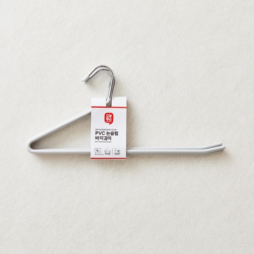 오늘좋은 PVC 논슬립 바지걸이 (5입) (36*16*0.7CM)