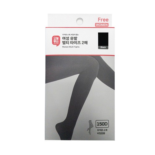 BLACK/FREE 오늘좋은 여성 멀티 타이즈 (2매)