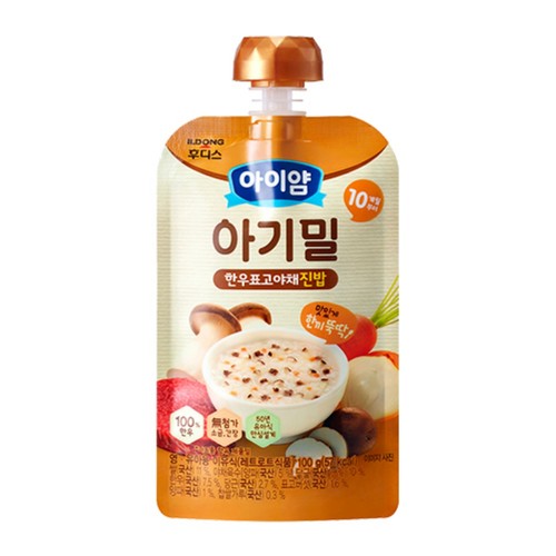 아이얌 아기밀 한우표고야채 진밥 (12개월) (100G)