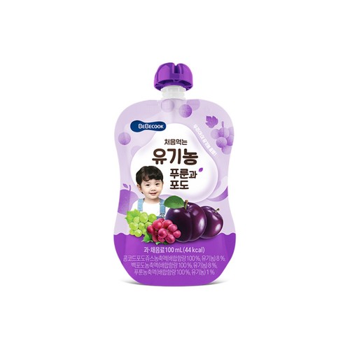  베베쿡 처음먹는 유기농 푸룬과 포도 (100ML)