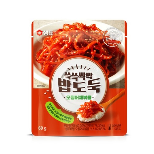  샘표 쓱쓱싹싹 밥도둑 오징어채볶음 (60G)
