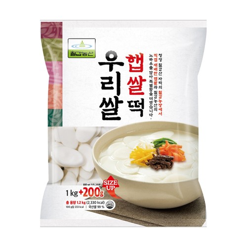 칠갑농산 우리쌀 햅쌀 떡국떡 (1.2KG)