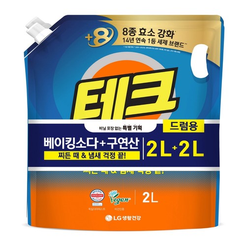 테크 베이킹구연산 리필 기획 드럼 (2L*2)