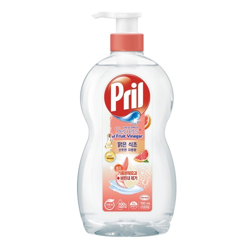 프릴 맑은 식초 주방세제 자몽향 (700ML)