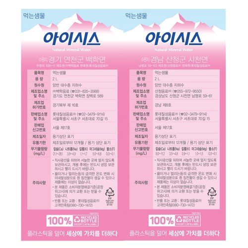 롯데 아이시스8.0 (2L * 6)