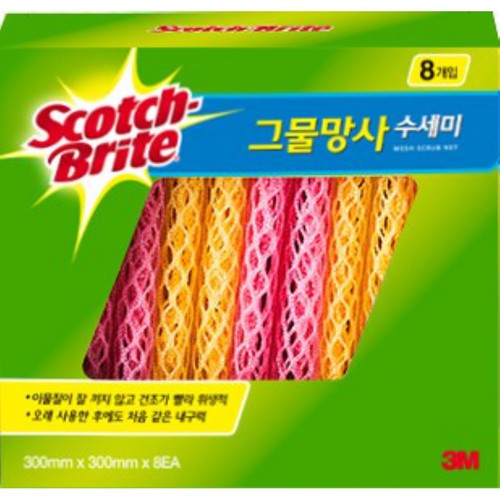 3M 그물망사 수세미 (8입)