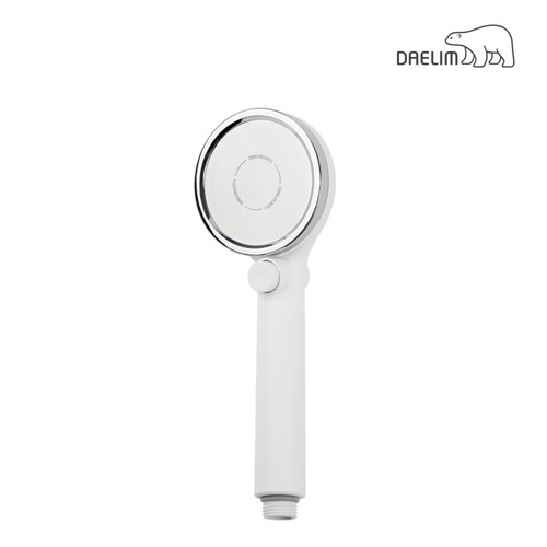 대림바스 수압상승 온오프 샤워헤드 (와이드, 무광화이트)