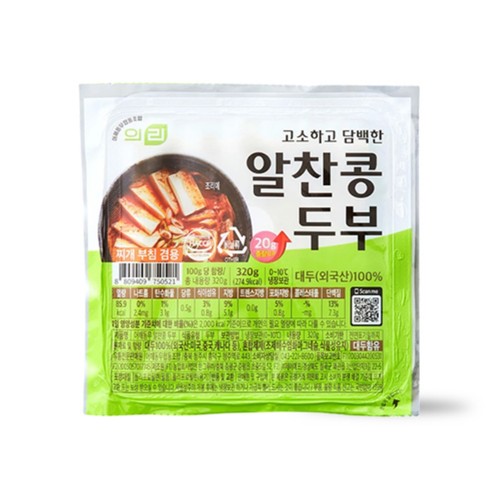 어깨동무 알찬콩 두부 (320G)