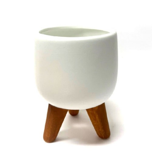 우드 다리화분 (중) (15CM)