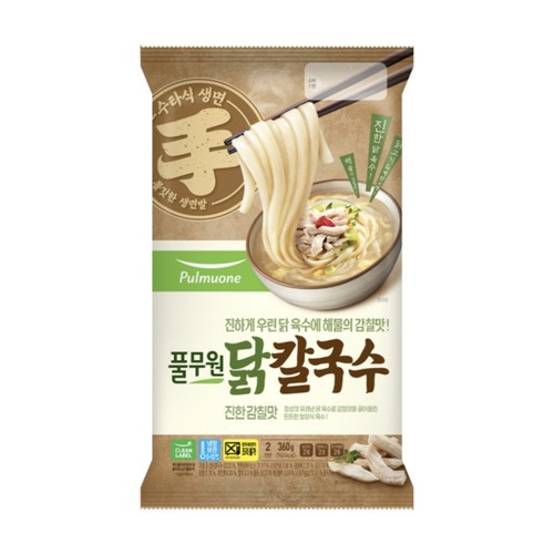 풀무원 닭칼국수 2인 (360G)