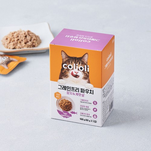 콜리올리 그레인프리 파우치(참치&게맛살) (80G*5)