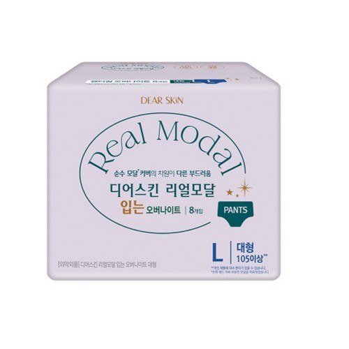 디어스킨 리얼모달 입는오버나이트 (대형) (8입)