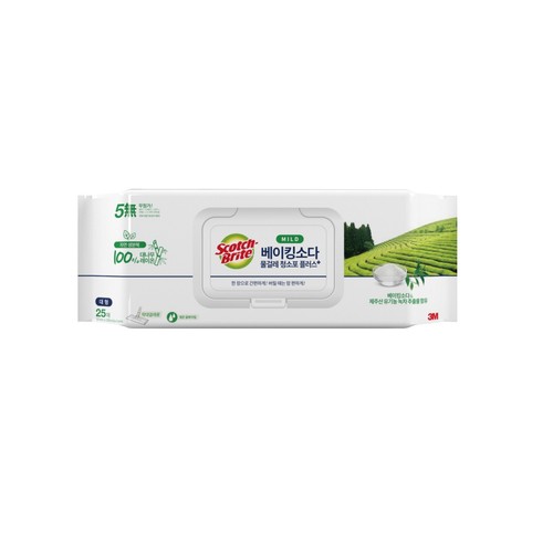 3M 베이킹소다 물걸레 청소포 대형 마일드 (25매)