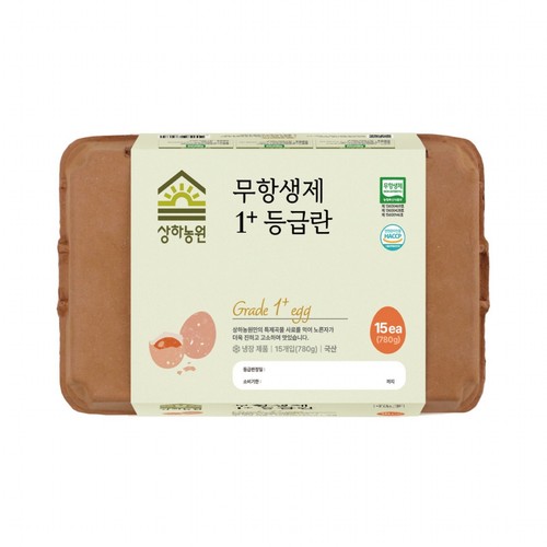 매일유업 상하농원 무항생제1+등급란 (15입/780G)