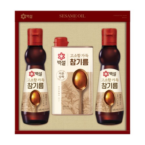 [추석 선물세트 사전예약] CJ 백설 고소함 가득 참기름 2호 (SET)