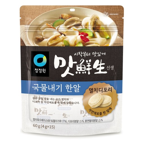 청정원 맛선생 멸치디포리 국물내기 한알 (60G)