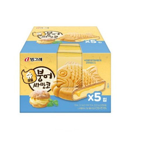 빙그레 슈크림 붕어싸만코 (150ML*5)