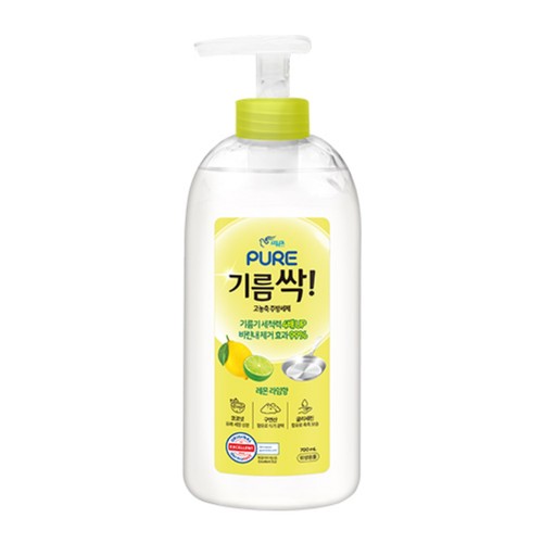 피죤퓨어 기름싹 주방세제 레몬라임향 (700ML)