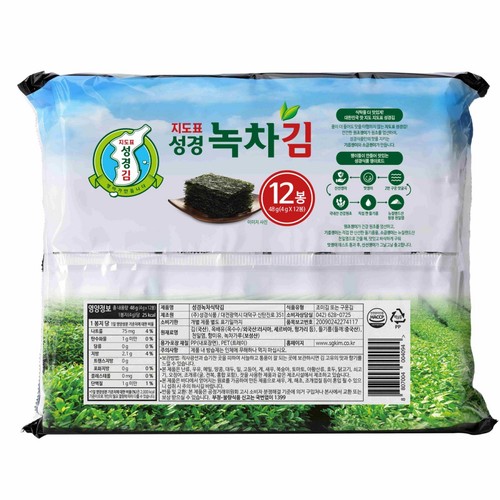 성경 녹차식탁김 (4G*12봉)