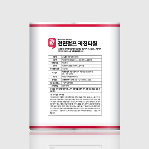 오늘좋은 천연펄프 키친타월 (140매*6입)