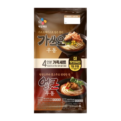 CJ 우동기획 가쓰오2+얼큰2 (930.6G)