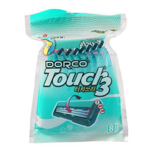  도루코 TOUCH3 휴대용 면도기 (8입)