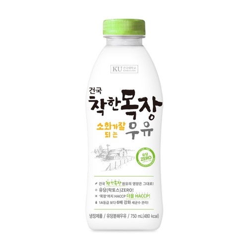 건국유업 착한목장 소화가 잘되는 우유 (750ML)