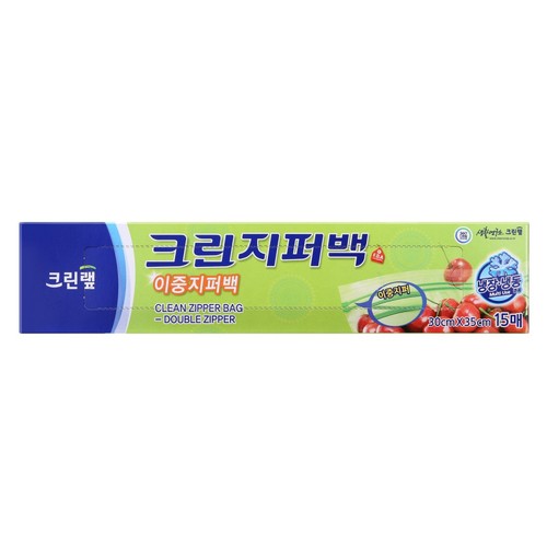 크린 이중 지퍼백 (특대) (30*35CM*15매)