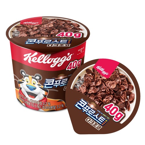 켈로그 콘푸로스트 다크 초코 컵시리얼 (40G)