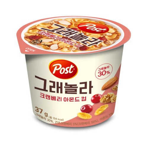 포스트 그래놀라 크랜베리아몬드 컵시리얼 (37G)