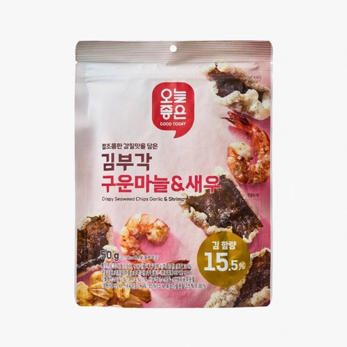 오늘좋은 김부각 구운마늘&새우 (50G)