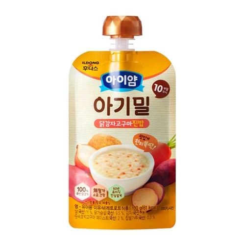아이얌 아기밀 닭감자고구마 진밥 (12개월) (100G)