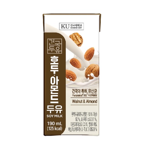 건국유업 호두아몬드두유 (190ML*24입)